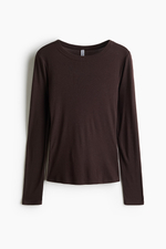 Облегающий топ с длинными рукавами - H&M