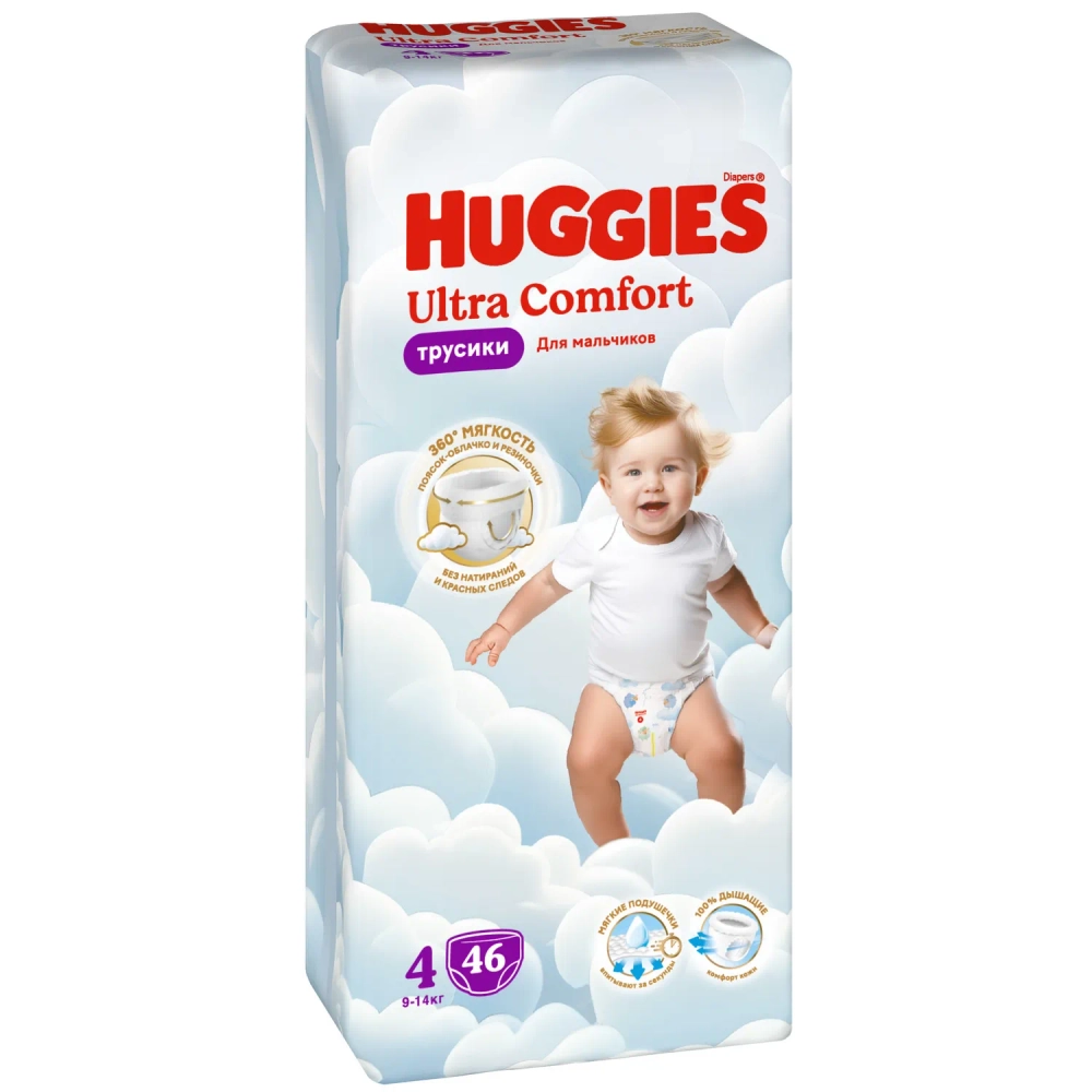 Трусики-подгузники Huggies Ultra Comfort Мал 4 46шт