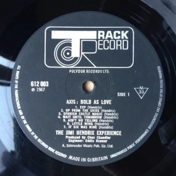 The Jimi Hendrix Experience - Axis: Bold As Love (Stereo Version) LP