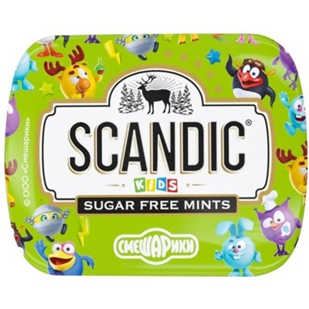 Конфеты SCANDIC без сахара со вкусом Яблоко 18шт