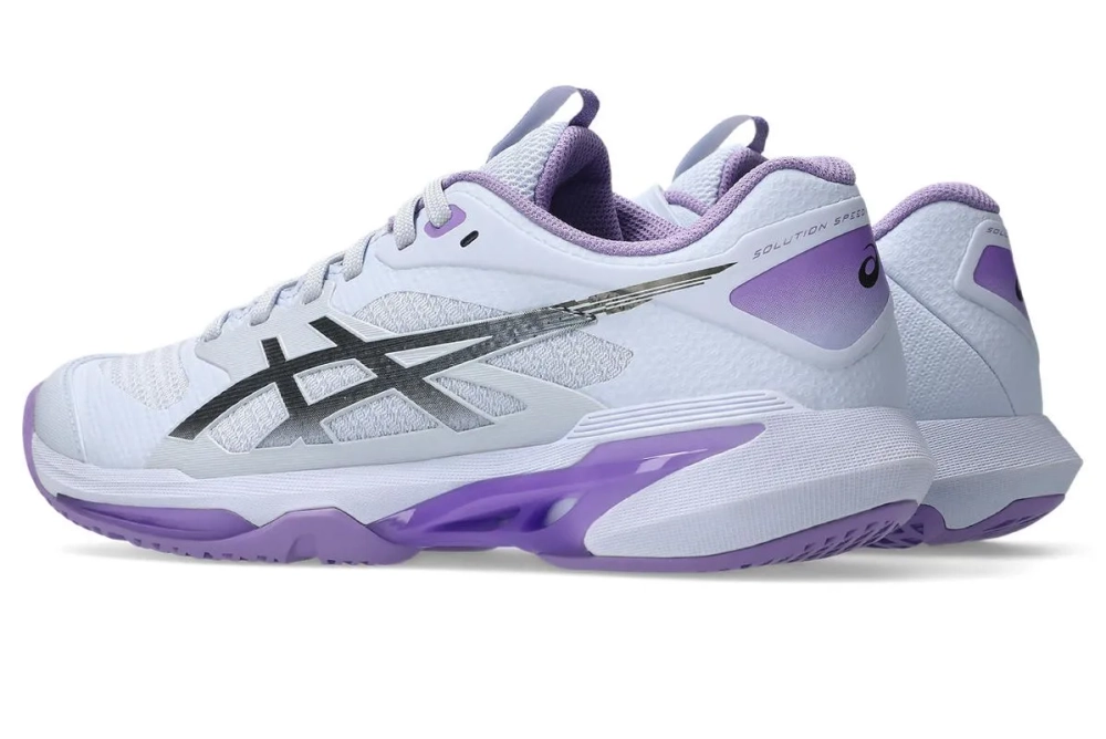 Женские Кроссовки теннисные Asics Solution Speed FF 4 Night Energy - blue fade/gunmetal