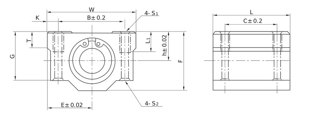 Чертеж SCS10UU