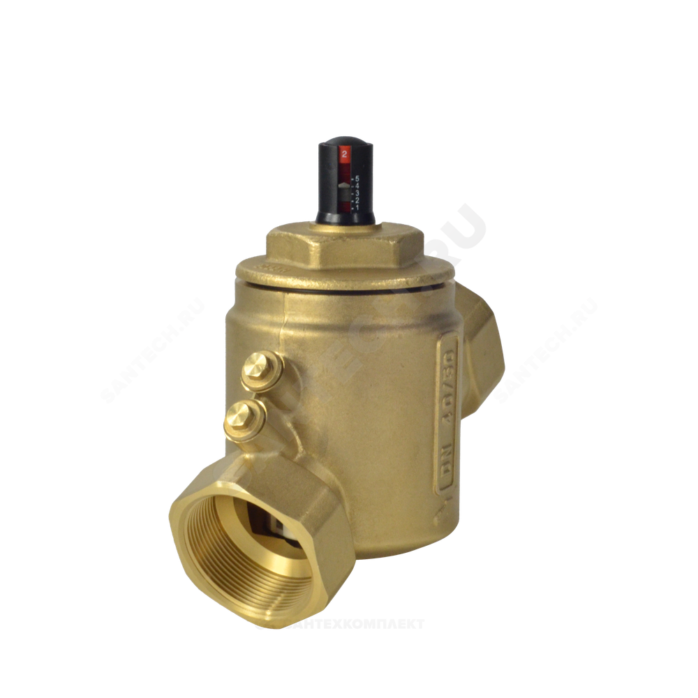 Клапан балансировочный автомат латунь R206A Ду 25 G1" A Ру25 ВР 0.5364 - 5.832 м3/ч без ниппелей Giacomini R206AY015