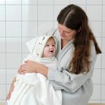 Полотенце банное детское IKEA DROMSLOTT (ДРЁМСЛОТТ), Белый с рисунком, 60х125 см