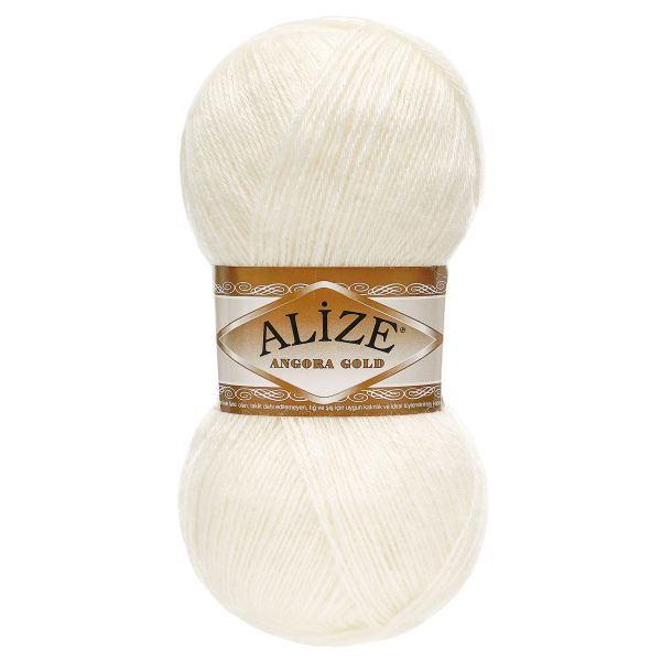 Пряжа Alize (Ализе) Angora Gold / уп.5 мот. по 100 г, 550м, 450 жемчужный A