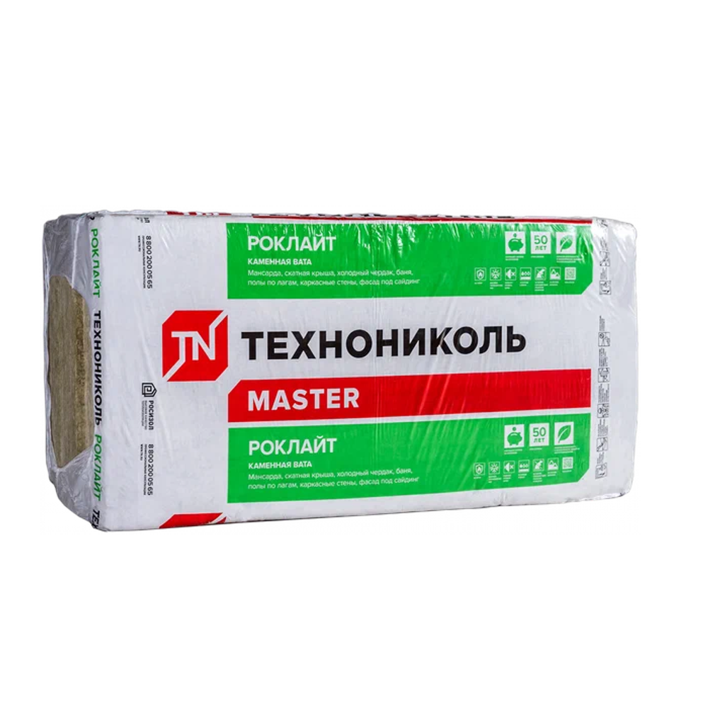 Утеплитель Технониколь РОКЛАЙТ 1200х600х100мм 0,432 м3 базальтовый утеплитель по низкой цене