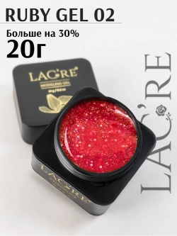 Гель для наращивания ногтей RUBY с блестками 02