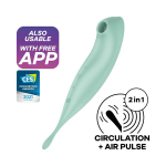 Мятный вибромассажер 22,2см Satisfyer Twirling Pro+