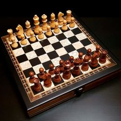 Шахматы "Элеганс" средние 36х36 см венге антик (2812.WF.BLK)