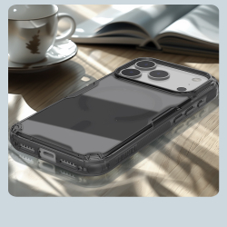Тонированный чехол с MagSafe для смартфона iPhone 17 Pro, серия Nature TPU Pro Magnetic (Transparent Black) от Nillkin