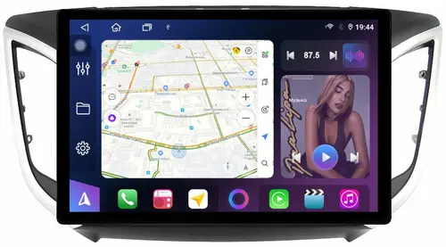 Магнитола для Hyundai Creta 1 2016-2021 (рамка 9) - FarCar S500+TS105 монитор 13" 2K QLED на Android 14, Быстрая, CarPlay, 4G SIM-слот