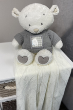 Плед вязанный для новорожденных 80х90 см, хлопок 100%, плед в коляску, в кроватку, в машину, на фотосессию