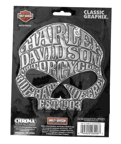 Наклейки Willie G Skull Harley-Davidson