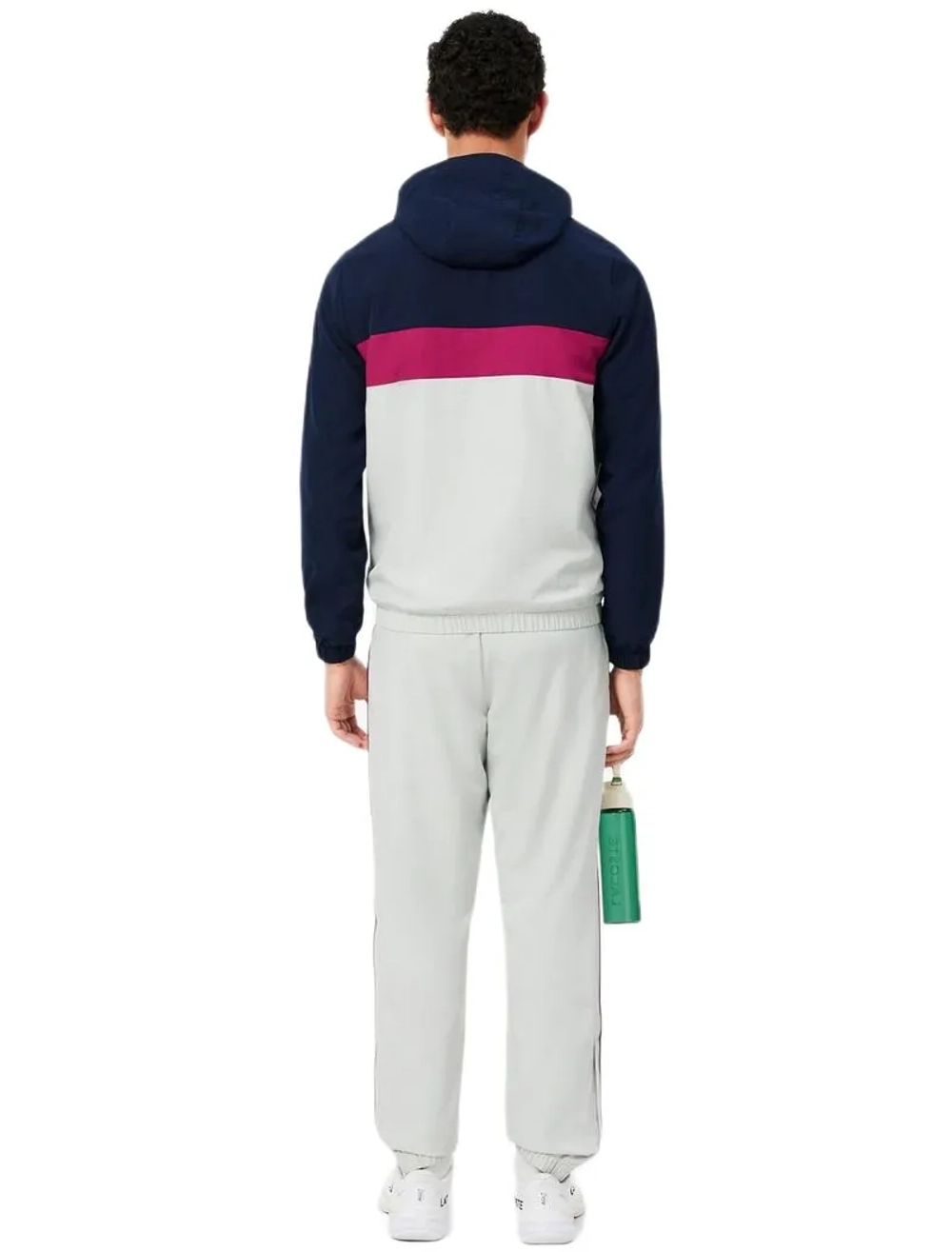 Men's Спортивный костюм Lacoste Diamond Taffeta Sport - grey/navy blue/fuchsia pink