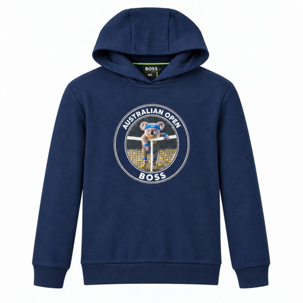 Bluza chlopieca BOSS x AO Kids French Terry Logo - marine blue