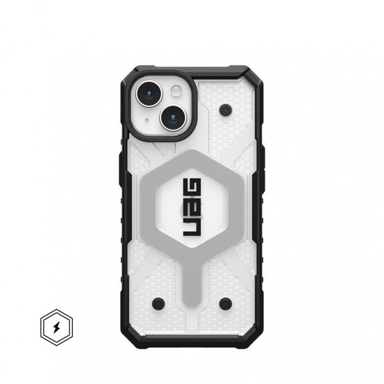 Чехол с поддержкой MAGSAFE Uag Pathfinder для iPhone 15 6.1", цвет прозрачный (ice)