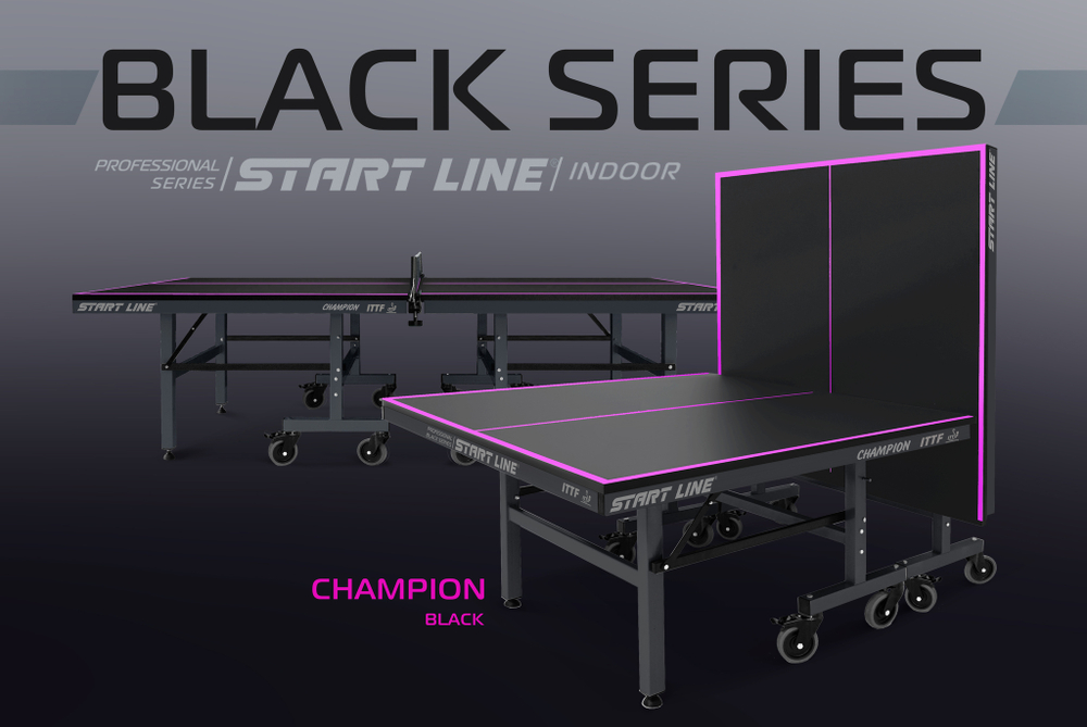 Стол теннисный Champion Black