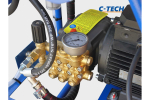 Установка опрессовочная высокого давления C-TECH DN2015 (200 бар, до 900 л/ч, 5.5 кВт, 380 В) мобильная для гидроиспытаний