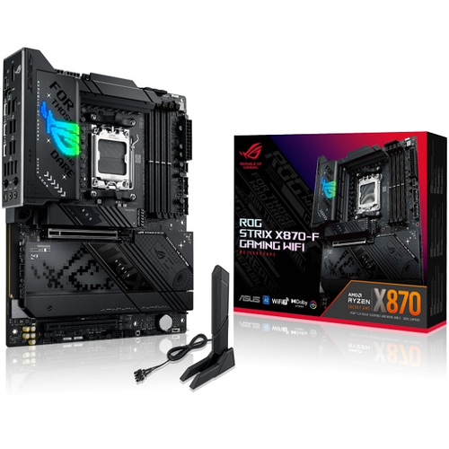 Материнская плата ASUS ROG STRIX X870-F GAMING WIFI (AM5/AMD X870/4xDDR5/2xPCI-Ex16/PCI-Ex1/4xM.2/SB/Wi-Fi/BT/HDMI/ATX)
