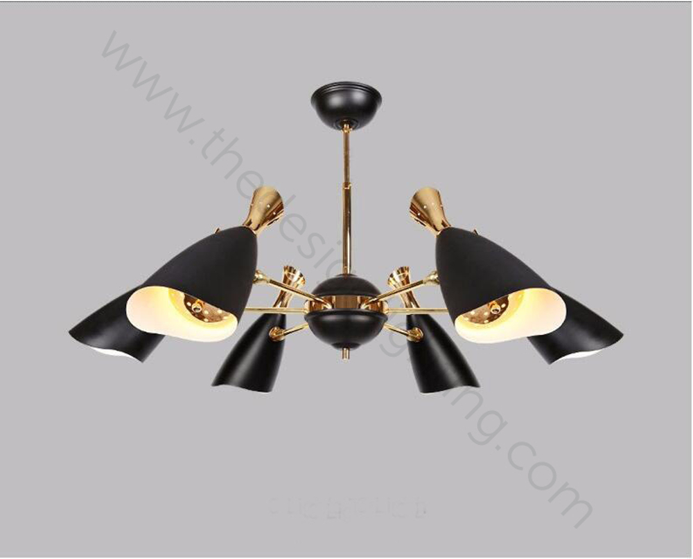 Ceiling design lamp  Duke by Delightfull (6 lampshades,  Black)