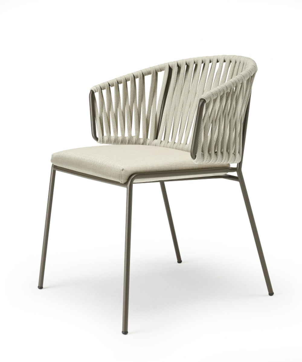 Кресло плетеное Scab Design Lisa Filo Nest, мокко, глиняный, кремовый