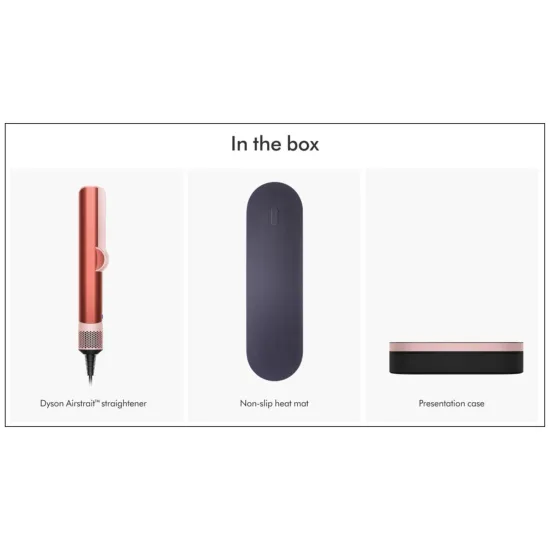 Выпрямитель Dyson Airstrait HT01 Gift Edition, клубнично-бронзовый/розовый румянец (Strawberry Bronze/Blush Pink)