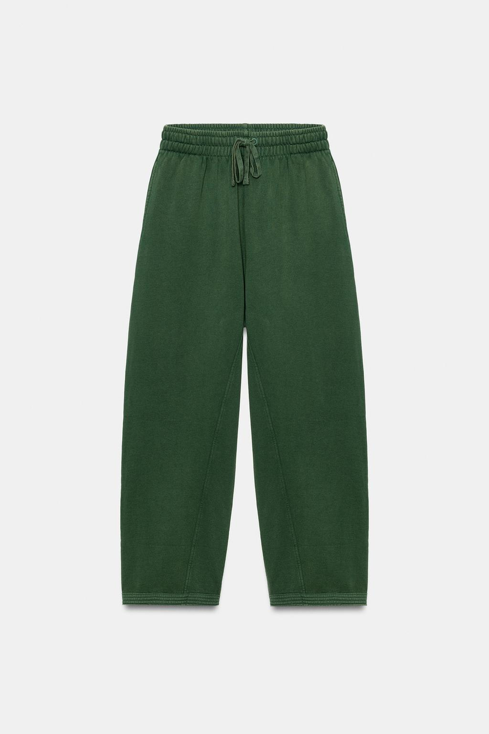 ZARA БРЮКИ С ЭФФЕКТОМ ПОТЕРТОСТИ, ЗЕЛЕНЫЙ