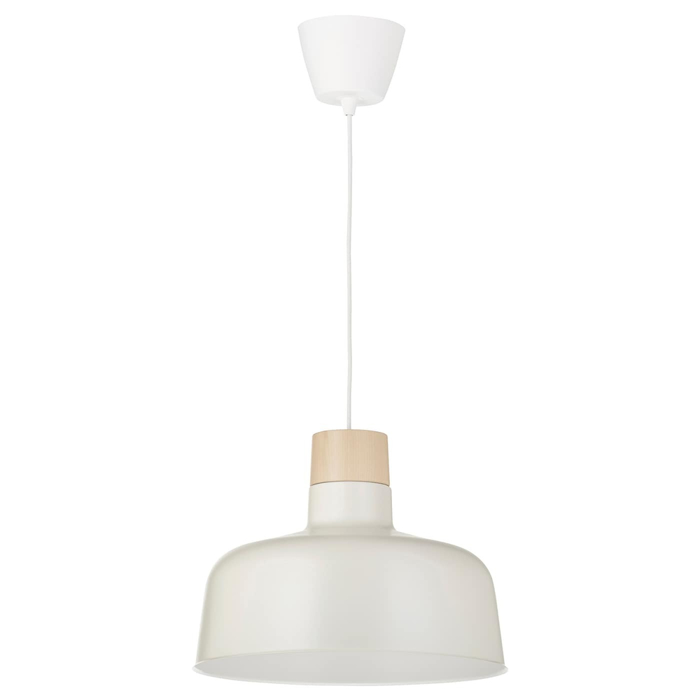 IKEA BUNKEFLO  (ИКЕА БУНКЕФЛО)  -  Подвесной светильник, белый/бирюзовый, 36 см