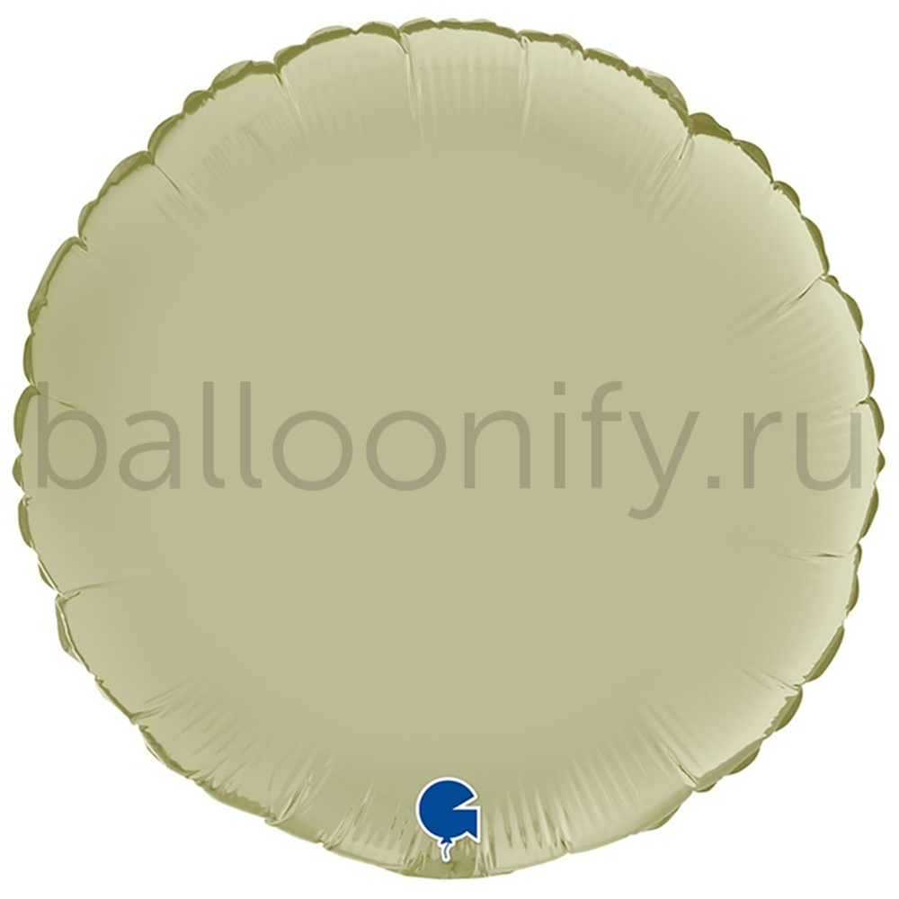 Фольгированная фигура, круг 18"/46СМ Сатин Olive Green