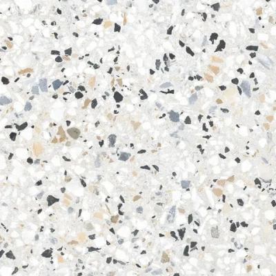 Керамогранит Alma Ceramica GFU6060TRZ07L Terrazzo 60x60 белый / бежевый лаппатированный под камень / терраццо