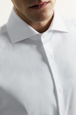 РУБАШКА SLIM FIT С ДВОЙНЫМИ МАНЖЕТАМИ — ZARA