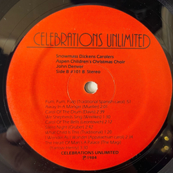 Винтажная виниловая пластинка LP Рождественние Песни, The Aspen Community Chorus And Orchestra, The Snowmass Dickens Carolers, John Denver, Merry Christmas Aspen (США 1984)