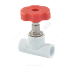 Клапан (вентиль) PP-R запорный белый Дн 25х90гр внутренняя пайка VALFEX 10146025