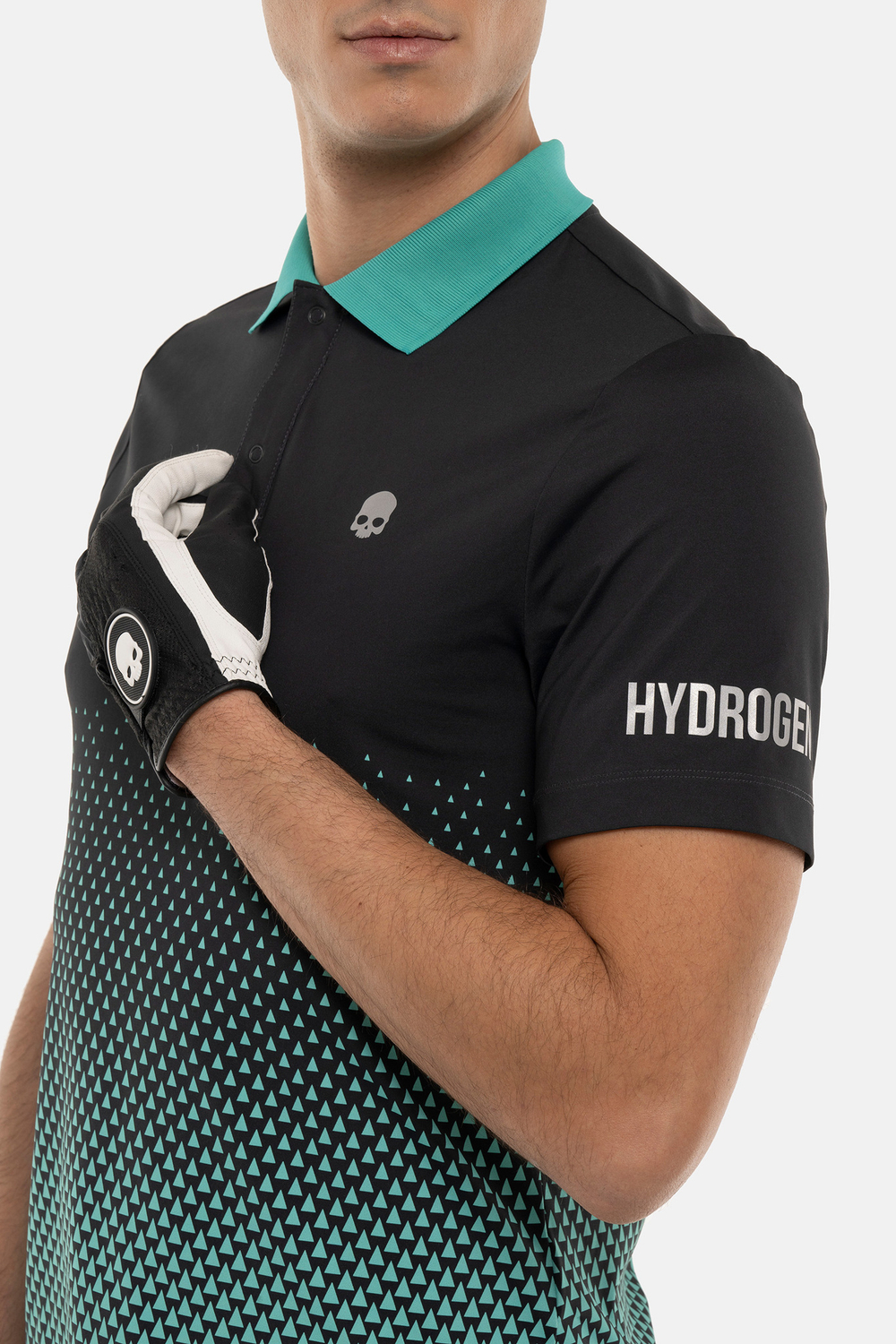 Мужское поло HYDROGEN GEOMETRIC DEGRADE’ TECH POLO (GL0005)