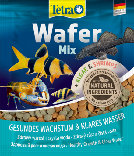 Полноценный корм для любых видов донных рыб и ракообразных 15гр TetraWaferMix