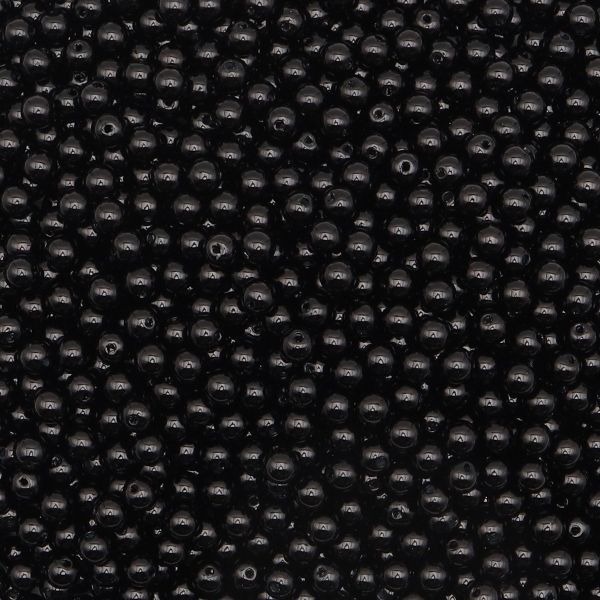 Бусины пластик ⌀8 мм, 500 г, 046 NL черный, Astra&Craft, 7706545/7738652