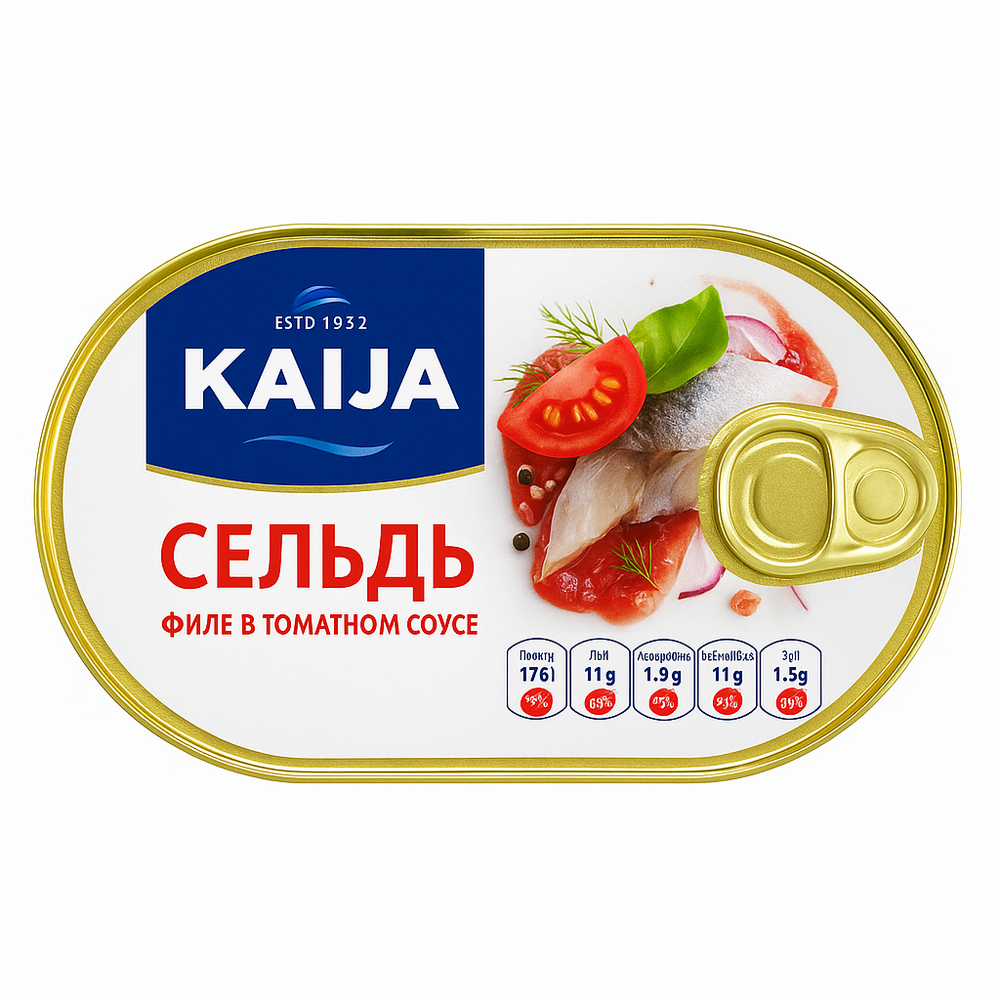 Сельдь в томатном соусе KAIJA 170 гр