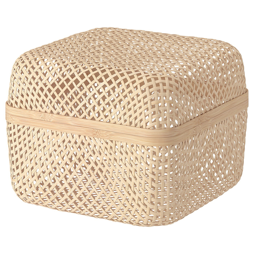 IKEA SMARRA  (ИКЕА СМАРРА)  -  Коробка с крышкой - естественный цвет 30x30x23 см