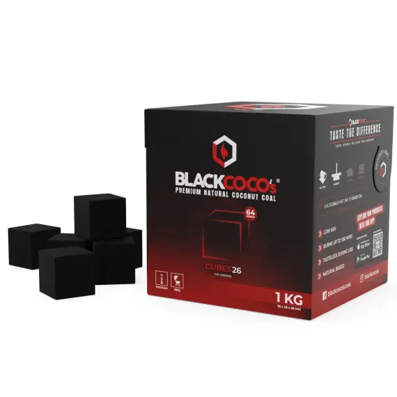 Уголь для кальяна Black Coco’s 26мм (1кг)