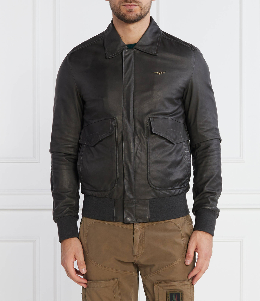 Кожаная куртка Aeronautica Militare - черный(PN9371752)