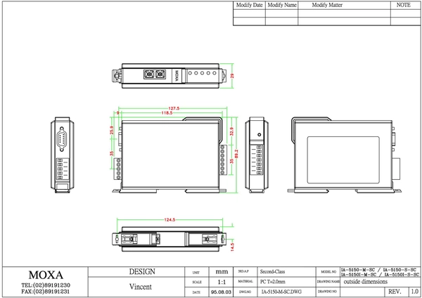 NPort IA-5150I-S-SC-T