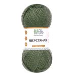 Пряжа Вязь Шерстяная / уп.3 мот. по 100 г, 165 м, 08 зеленый