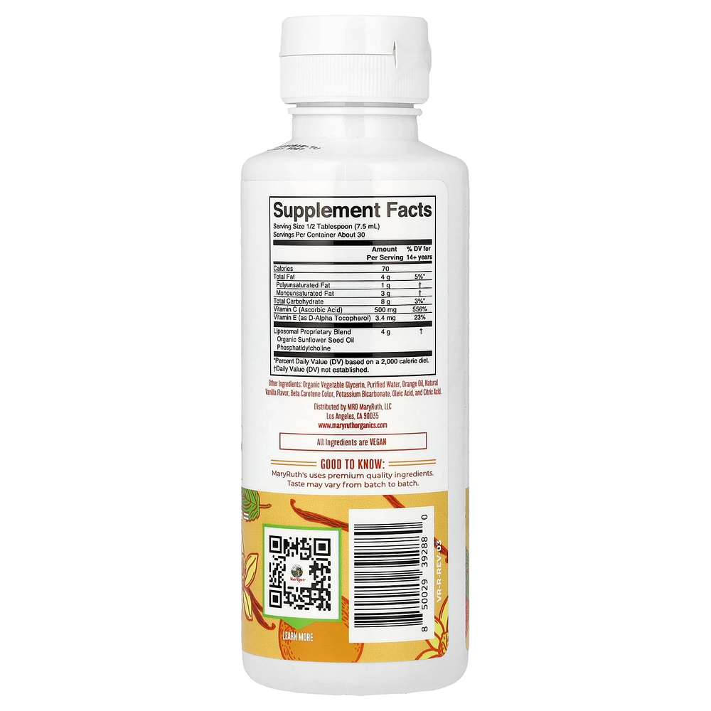 MaryRuth's, Megadose Vitamin C, липосомальный витамин C, с ароматом цитрусов и ванили, 225 мл (7,6 жидк. унции)