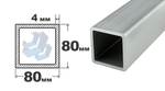 трубы электросварные квадрат 80х80x4.0 дл 6000