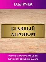 Табличка "Главный агроном".