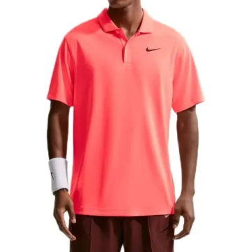 Мужское теннисное поло Nike Court Dri-Fit Solid - hot lava/black