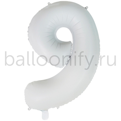 Шар ЦИФРА 9 White 26" 66 см