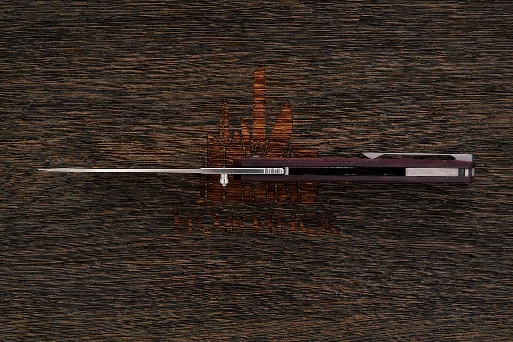 Нож складной Artisan 1849P-DRC Sirius, клинок 89мм, сталь CPM S35VN, рукоять микарта бордо