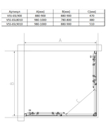 Душевой уголок Vincea Слим 8мм (Slim 8mm) VSS-6SL8010CL, 1000*800, хром, стекло прозрачное