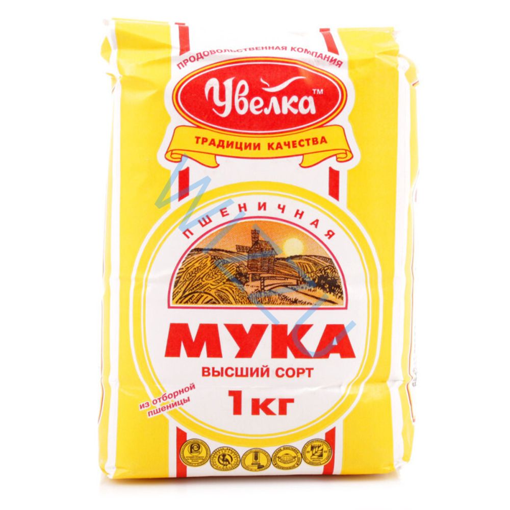 Мука Увелка пшеничная в/с 1кг